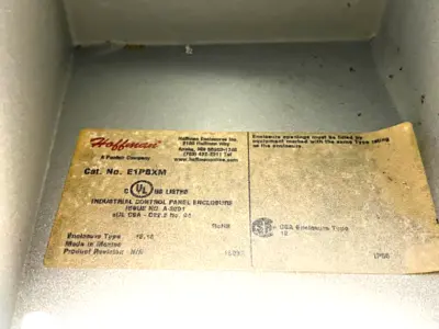 Used Hoffman Extra Deep Push Button Enclosure White, Back Knockout Electrical Boxes Michigan US | Maverick Industrial Sales #1391336