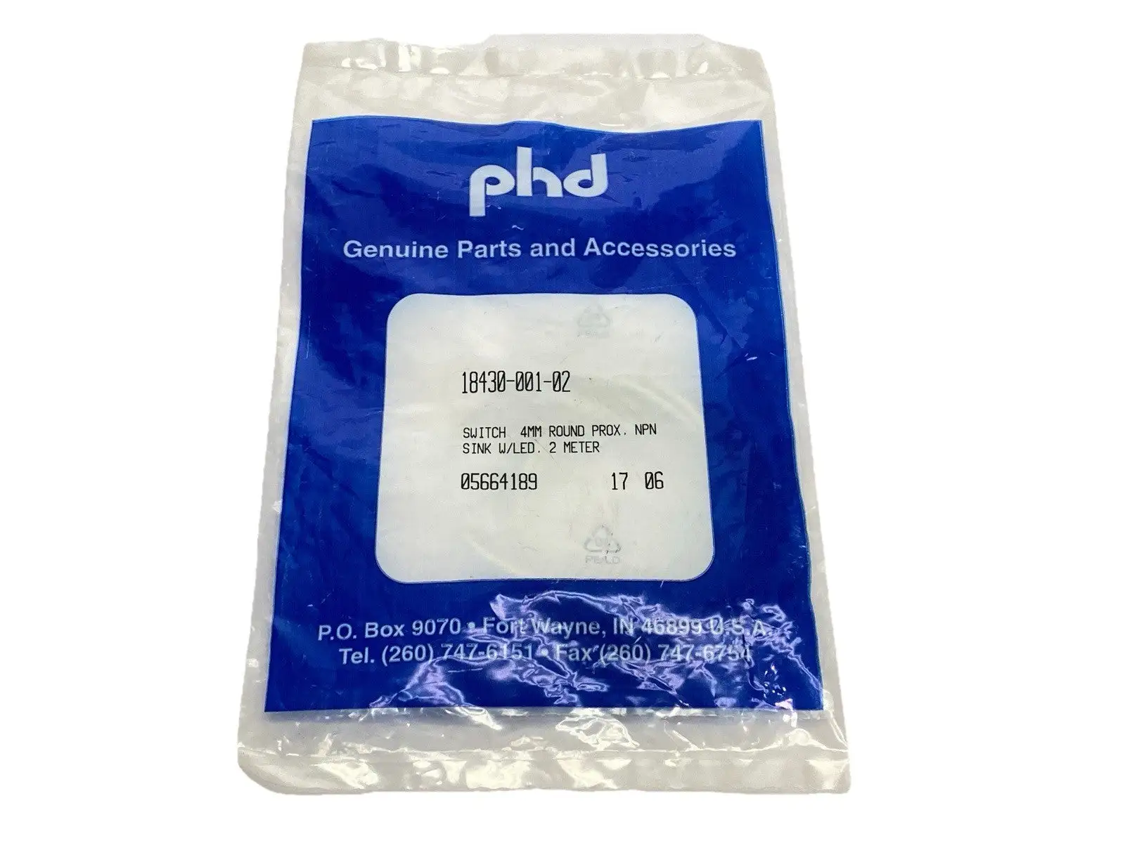 NEW PHD INDUCTIVE PROXIMITY SENSOR 2M 10-30VDC