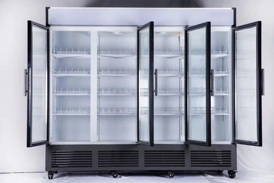 168-0043 93" 4 Glass Door Self Contained Cooler