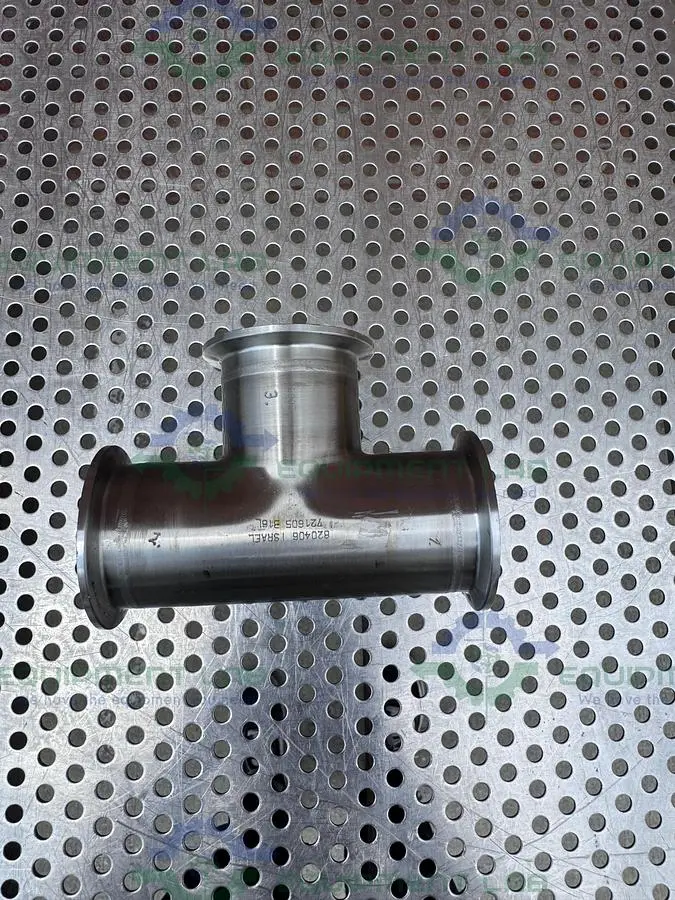 USED 3 WAY 316L STAINLESS STEEL TEE W/ 2" SANITARY FITTINGS & 2" CENTER