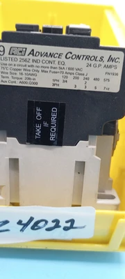 USED ADVANCE CONTROLS STARTER