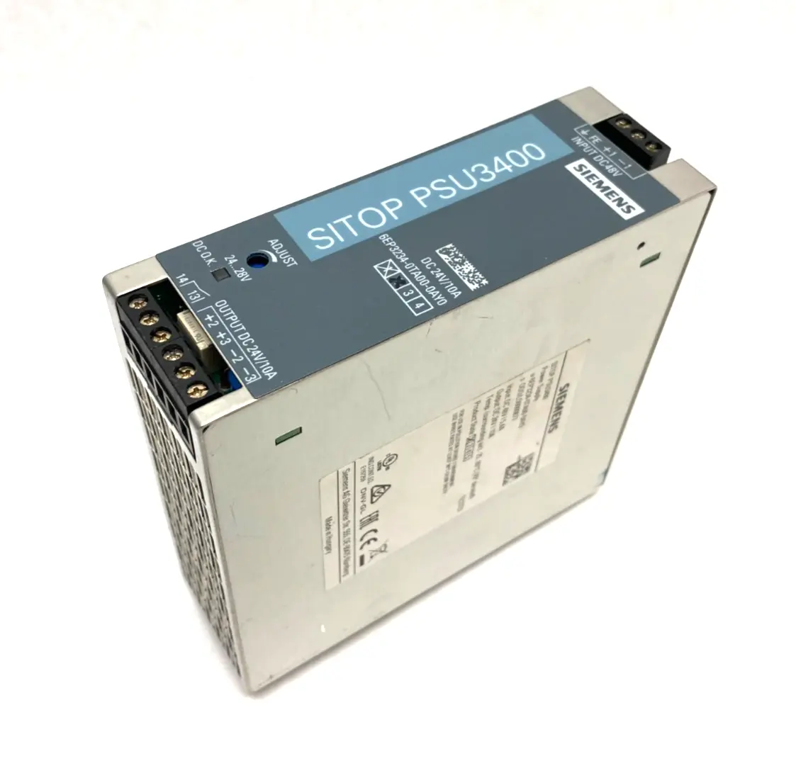 USED SIEMENS SITOP PSU3400 STABALIZED 24V/ 10A POWER SUPPLY