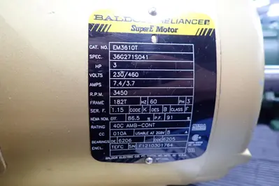 Baldor Super E Motor, 3 HP
