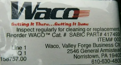 NEW WACO 417493 FILTER SABIC 002
