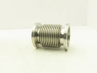 ISO 80 Stainless Flexible Vacuum Bellows 110mm Flange OD 150mm Length