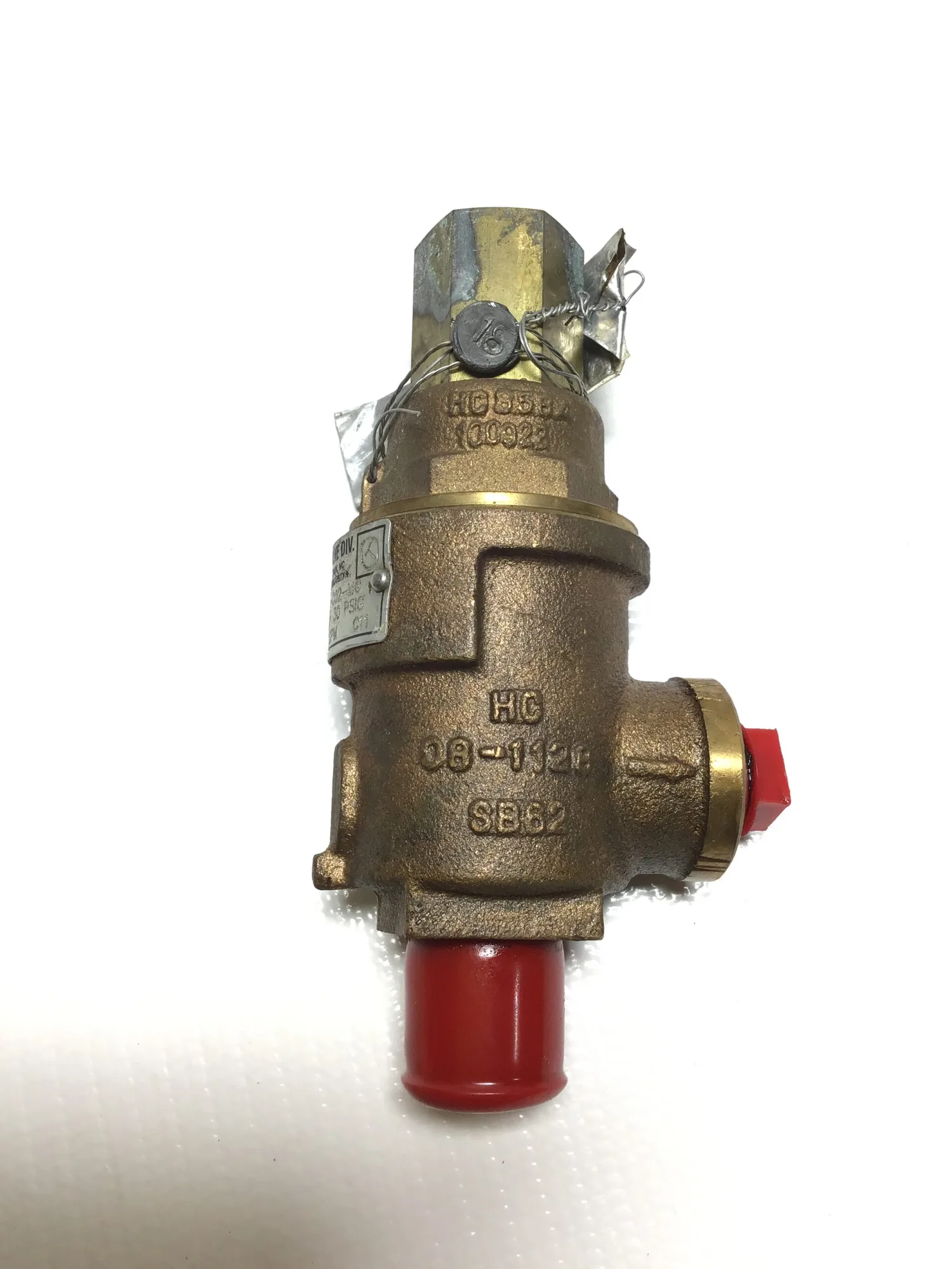 Kunkle 0020-C02-MC Pressure Relief Safety Valve 1/2″ Set 30PSIG Capacity 5.1 GPM