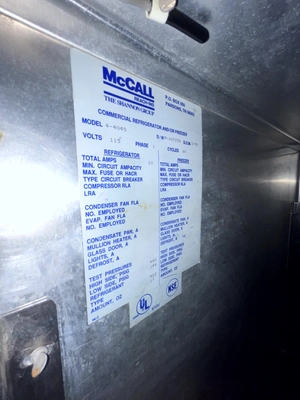 72-0454 McCall 44045 2-Door Self Contained Cooler