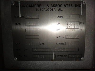 204 Gallon 304 Stainless Vertical Tank with Agitator