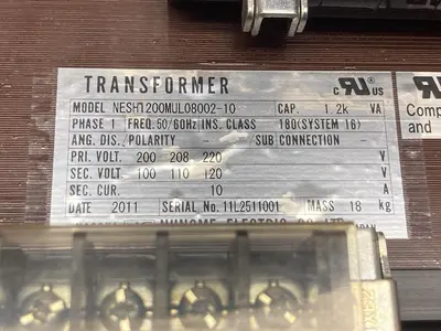 USED NUNOME ELECTRIC NESH1200MUL8002-10