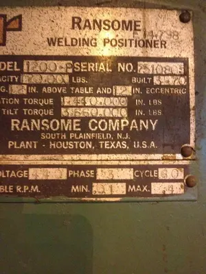 USED RANSOME 1200-P