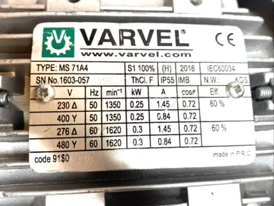 Used Varvel Motor w/ Lenze GSN04-1NHAR Worm Gearbox 33RPM 0.25kW Speed Reducers Michigan US | Maverick Industrial Sales #1395950