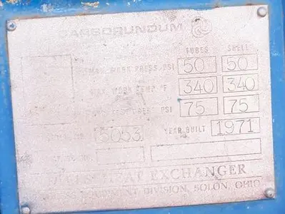 Used CARBORUNDUM _UNKNOWN_ Heat Exchangers | DH Griffin Used Equipment #1383143