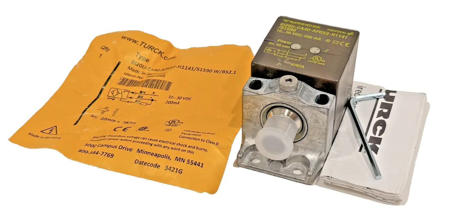 NEW TURCK BI20U-CA40-AP6X2-H1141/S1590 W/BS2.1 SENSOR BI20UCA40AP6X2H1141S1590WB
