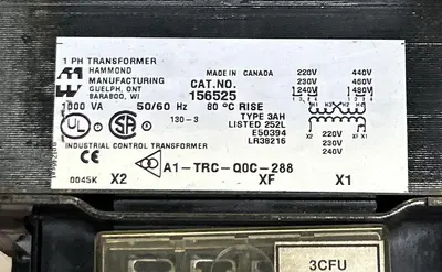 Used HAMMOND A1-TRC-Q0C-288 Miscellaneous Equipment (Electrical & Power) Ohio US | Surplus Asset Holdings #1241617