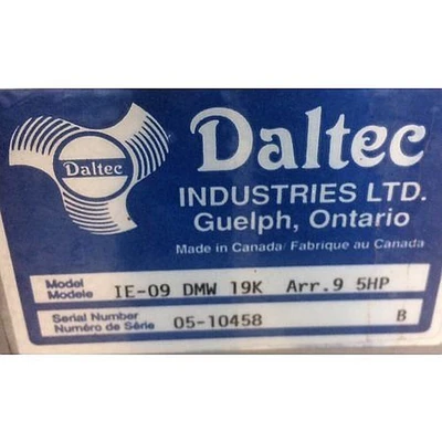 Daltec Industries IE-09 DMW Blower