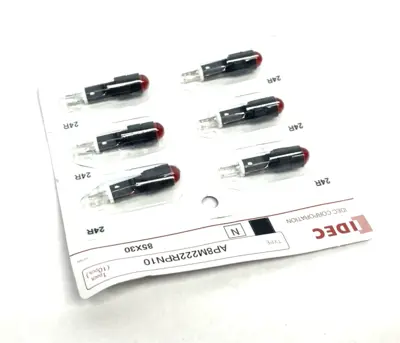 New | in-Stock IDEC Red Pilot Light Round 6-PACK Light Source Equipment Michigan US | Maverick Industrial Sales #1390928