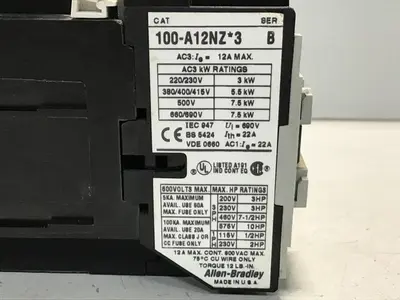 USED ALLEN BRADLEY 100-A12NZ.3 SER B