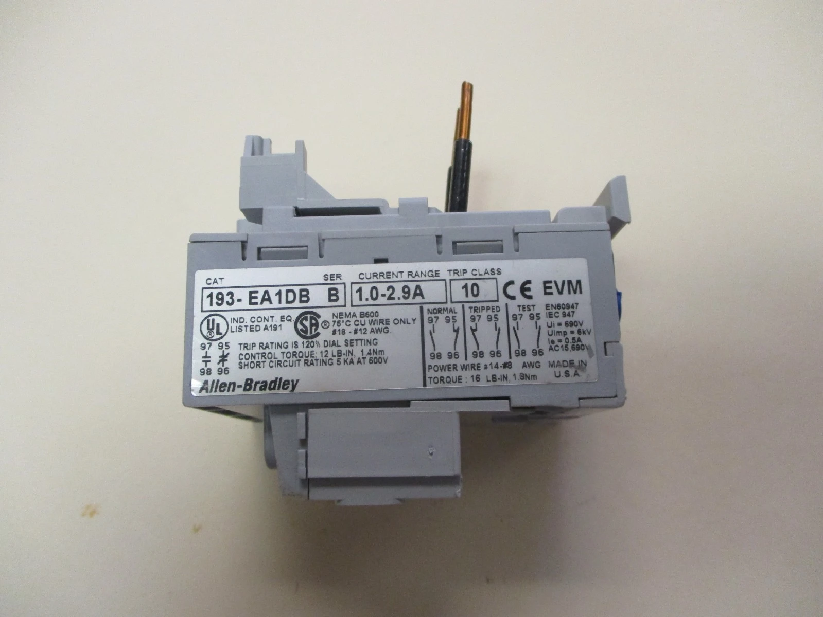 USED Allen-Bradley 193EA1CB