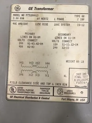 USED GENERAL ELECTRIC 9T51B0013