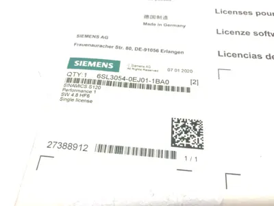 Siemens 6SL3054-0EJ01-1BA0 SINAMICS S120 CompactFlash Card SW 4.8 HF6 - New Other
