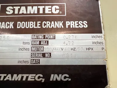 1996 STAMTEC G2-250 OBI / Gap Frame Press | Universal Press & Machinery (UPM) (15)