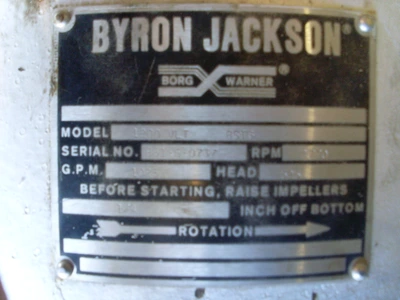 USED BYRON JACKSON 1200 VLT