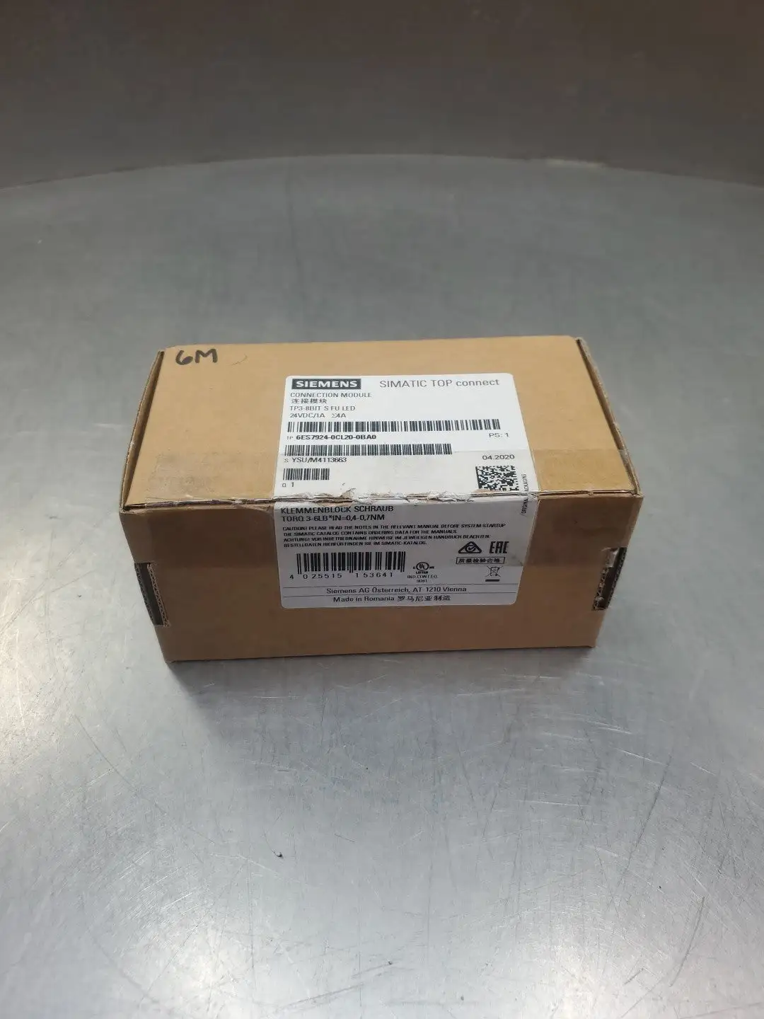 Siemens 6ES7924-0CL20-0BA0 Simatic Top Connect Module, 24VDC, 1A. 4D-42