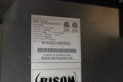 BISON BPT 67", 2 Door, Pizza Prep Table Refrigerator Commercial NSF