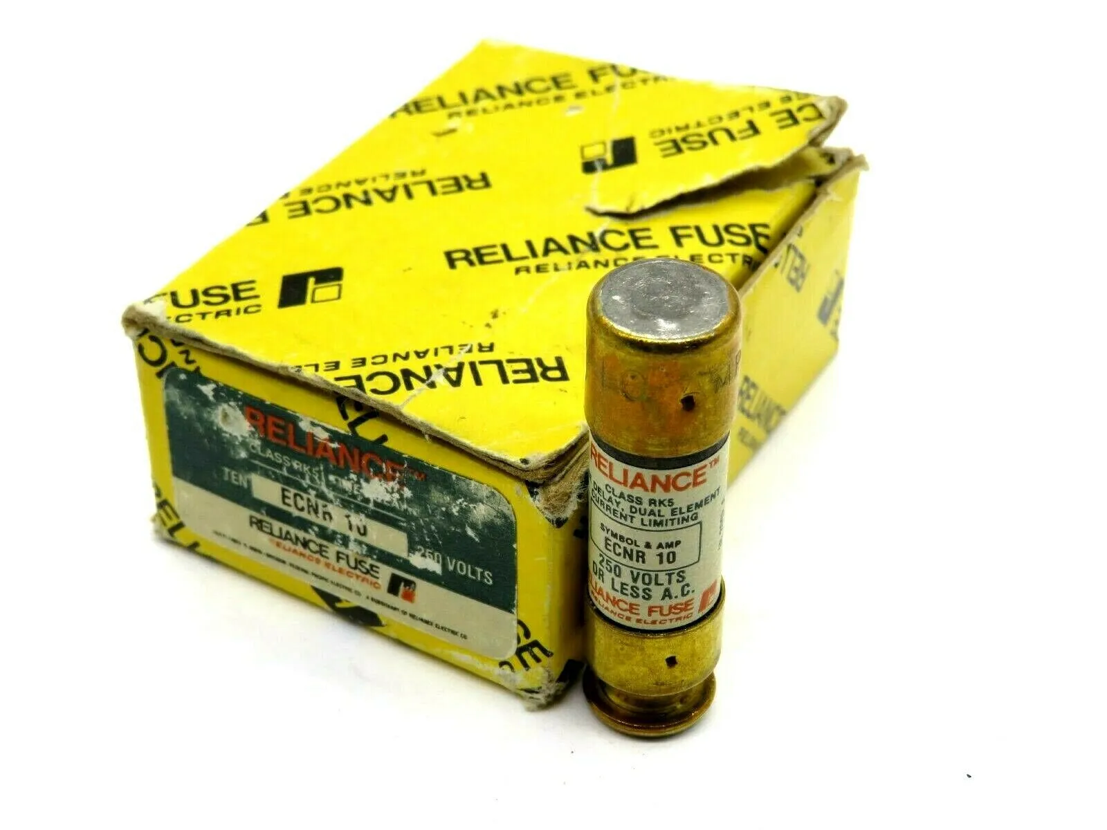 8 NEW RELIANCE ELECTRIC ECNR-10 TIME DELAY FUSES 250 V CLASS RK5 ECNR10
