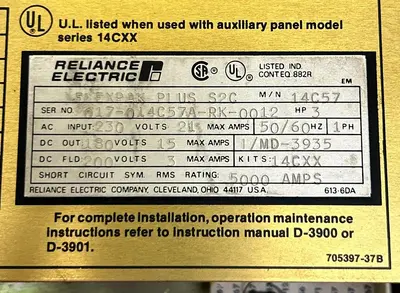 Used RELIANCE 14C57 Misc Electrical & Power Parts | Surplus Asset Holdings #1218286