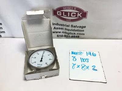 Wika Pressure Gauges -30 0 30 In. H₂O 316 Stainless Steel Tube & Socket