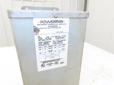Powertran PTN102-2K Transformer 1PH 2KVA 240/480V HV 120/240V LV 3R
