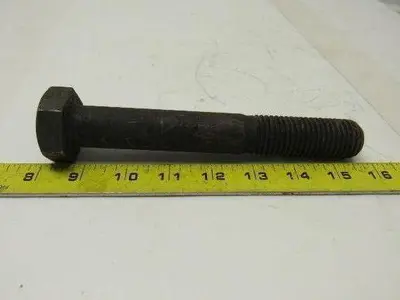 1"-8 x 7" Grade B7 Black Oxide Finish Heavy Hex Cap Screw Bolt lot of 2