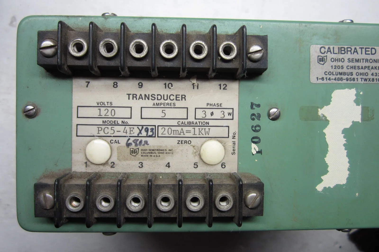 OHIO SEMITRONICS PC5-4EX93 TRANSDUCER