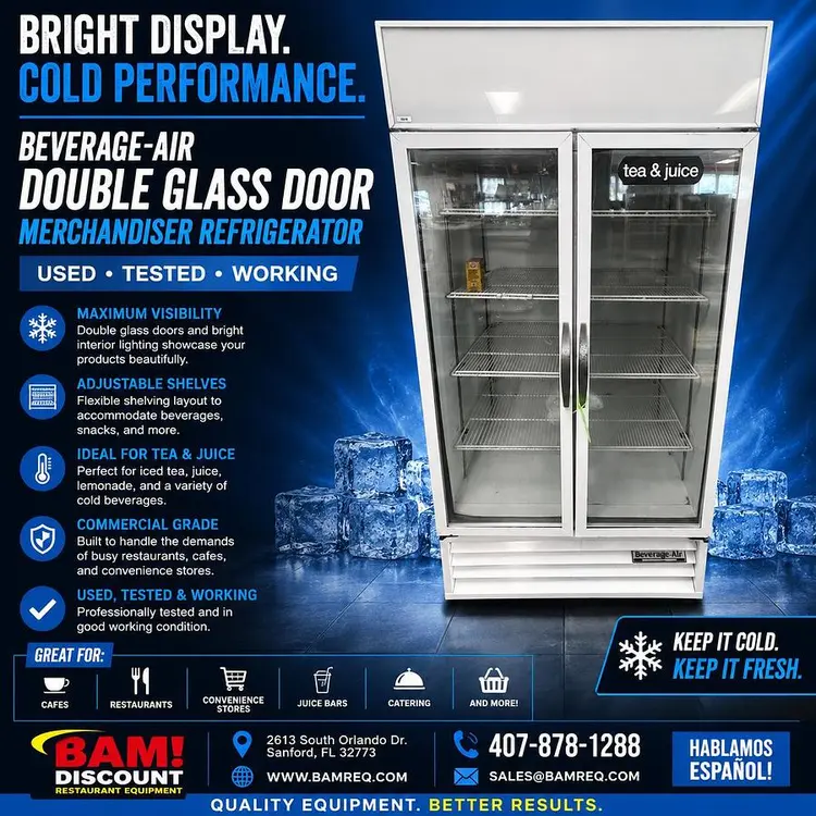 Used BEVERAGE AIR MT35 Display Refrigerators Florida US | BAM Discount Restaurant Equipment #1257156