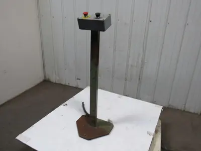 Straight Pedestal Column W/Base & 2 Button Box Electrical Enclosure