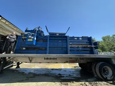Used CRAM-A-LOT HX-72 CLOSED DOOR MANUAL-TIE BALER Balers Ohio US | Black River Trading #1059827