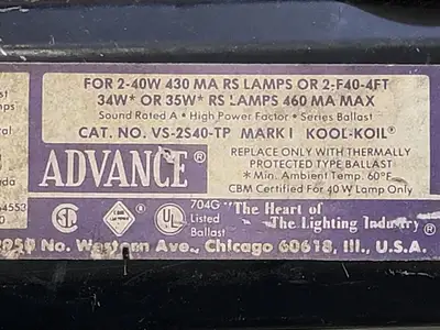 USED ADVANCE TRANFORMER CO VS-2S40-TP