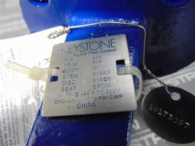 Keystone BF14 2" Lever Actuated Butterfly Valve Assembly New NIB
