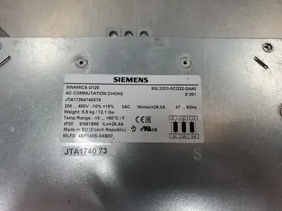 Used Siemens 6SL3203-0CD22-1AA0 SINAMICS G120 AC COMMUTATION CHOKE Misc Electrical & Power Parts South Carolina US | Palmetto Automation #1161317