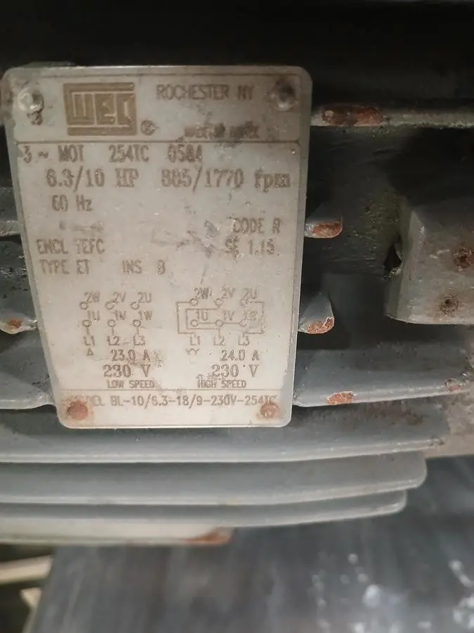 WEG industrial dual‑speed 3‑phase electric motor