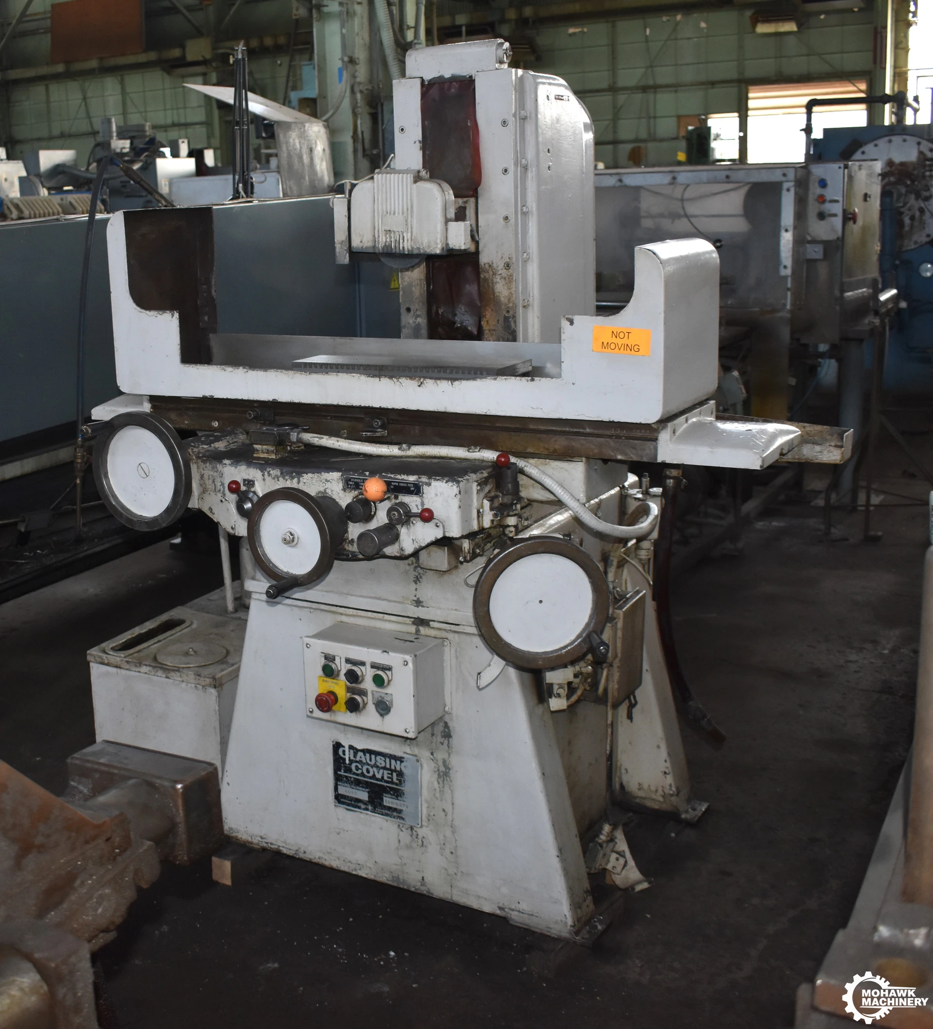 6" X 18" CLAUSING/COVEL "4011" HYDRAULIC AUTOMATIC HORIZONTAL SPINDLE SURFACE GRINDER w/INCREMENTAL POWER DOWN & CROSS FEED