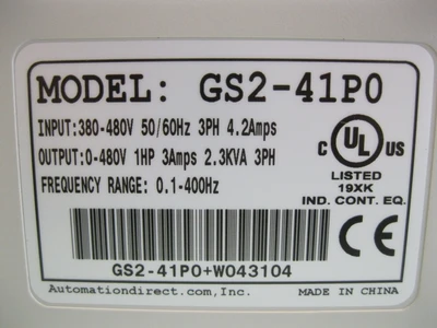 NEW Automation Direct GS2-41P0+W043104