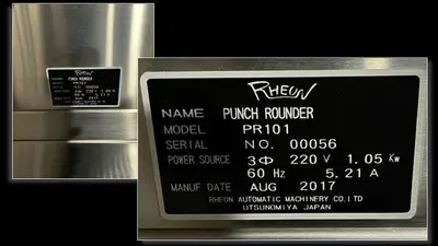 USED 2015 RHEON TWIN DIVIDERS MD.# VX212 & PUNCH ROUNDERS MD.# PR101