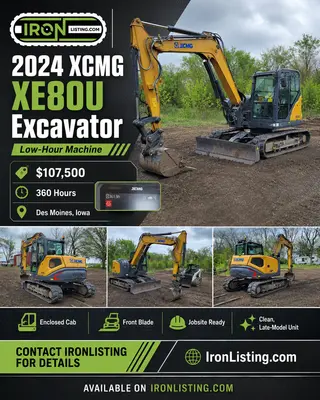 2024 XCMG XE80U Excavator | Iron Listing (1)