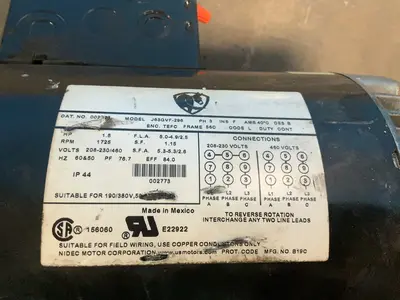 Used NIDEC J63GVK296 Motors (misc) Ohio US | HGR 24 #1287349