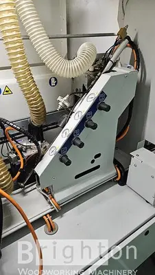 USED 2016 BIESSE AKRON 1440A USED EDGEBANDER WITH CORNER ROUNDING AND PREMILLING ++
