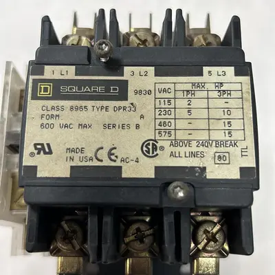 Used SQUARE D 8965DPR33 PLC Contactors Ohio US | Surplus Asset Holdings #1578807