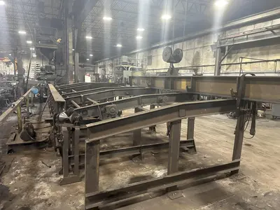 28' LONG INCLINED ENTRY FEED TABLE / RACK: STOCK #20001