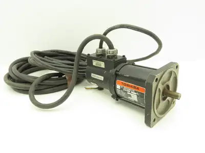 Toshiba RA10M AC Servo Motor 200W 3000 RPM 14mm Shaft